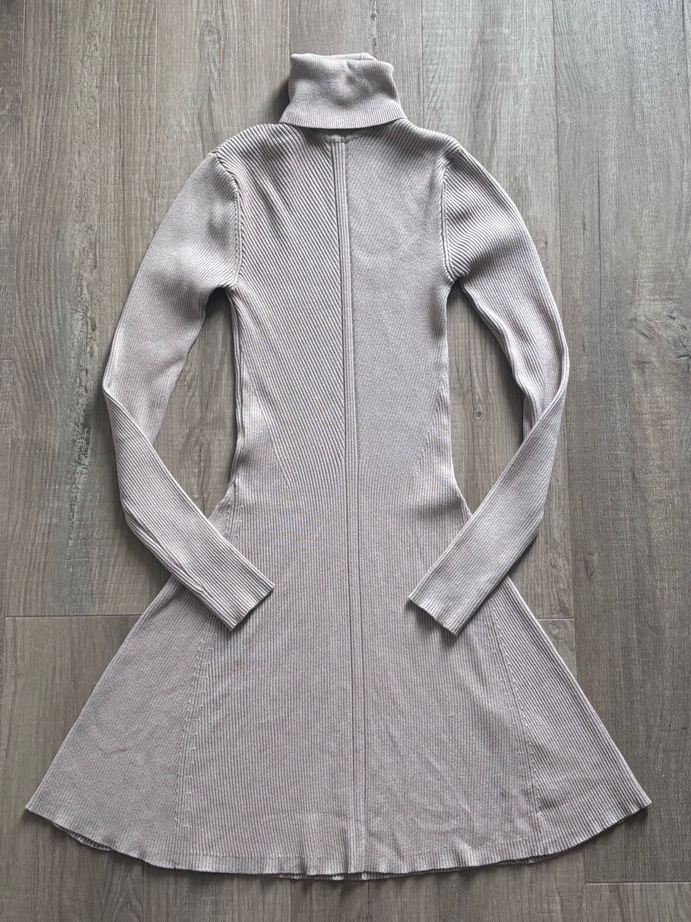Zara Turtleneck Long Sleeve Ribbed Knit Dress